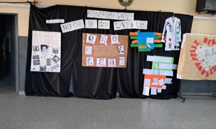 Acto por los derechos de los estudiantes secundarios y mantener viva la memoria en la EES N° 15 de Quilmes