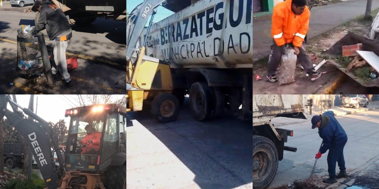Continúan los operativos municipales de limpieza en Berazategui