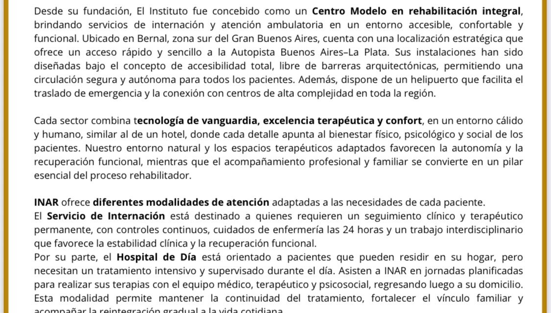 INAR – 35 años acompañando la rehabilitación neurológica