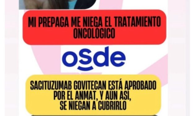 OSDE niega la cobertura oncológica a Laura, una vecina quilmeña, quien padece un cáncer que no le da tregua