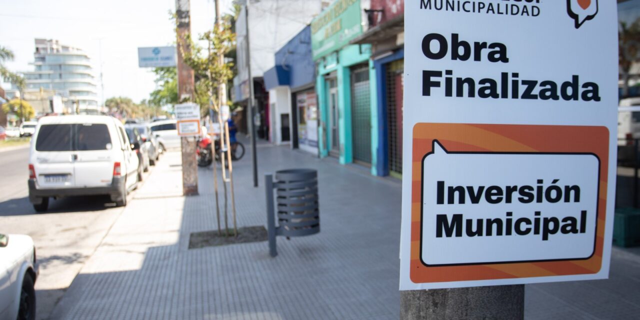 Con fondos municipales, finalizó la renovación del espacio público en Avenida Calchaquí en Berazategui