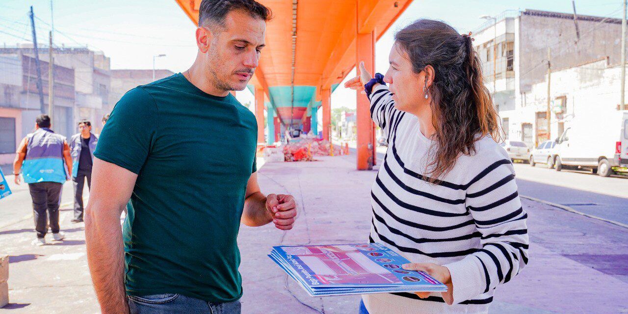 Julián Alvarez recorrió las obras en el Bajo Puente Arenas de Lanús