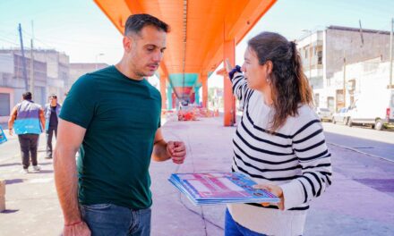 Julián Alvarez recorrió las obras en el Bajo Puente Arenas de Lanús