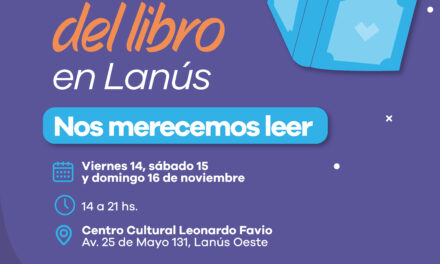 Nueva edición de la Feria del Libro en Lanús del 14 al 16 de noviembre