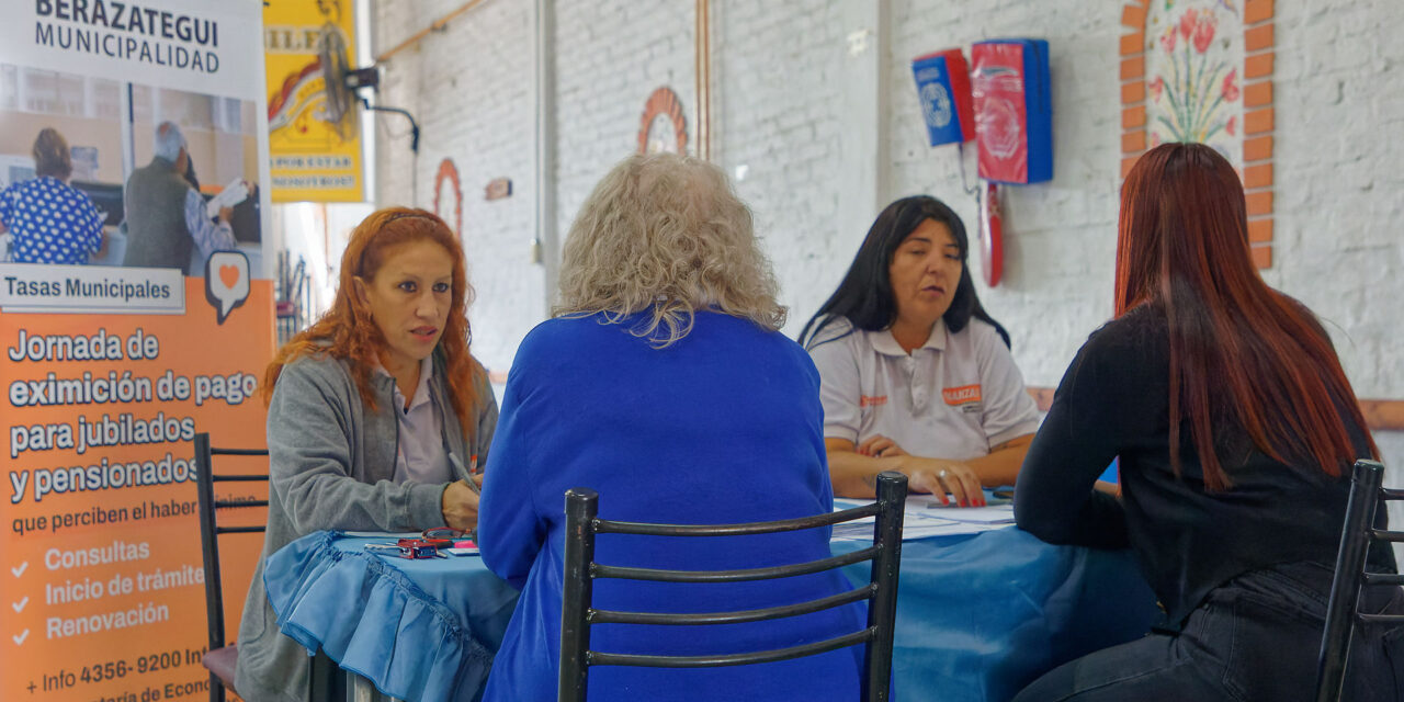 Nuevas jornadas de eximición de tasas municipales para jubilados y pensionados en Berazategui