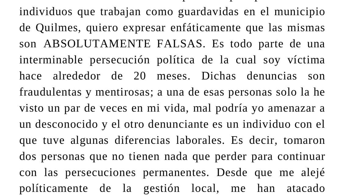 Burtoli salió al cruce de las primeras dos denuncias de guardavidas