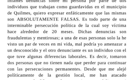Burtoli salió al cruce de las primeras dos denuncias de guardavidas