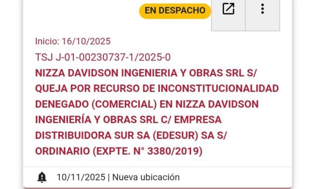 El Tribunal Superior de Justicia de CABA decidirá sobre la indexación de deudas en el Caso Nizza Davidson