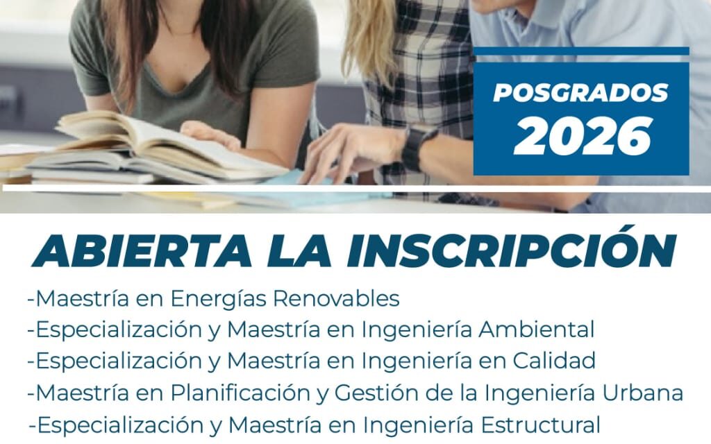 Posgrados 2026: Abierta la inscripción en la UTN Avellaneda
