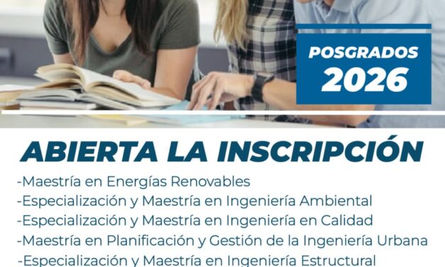 Posgrados 2026: Abierta la inscripción en la UTN Avellaneda
