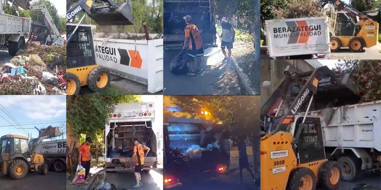 Continúa los operativos de limpieza en los barrios de Berazategui