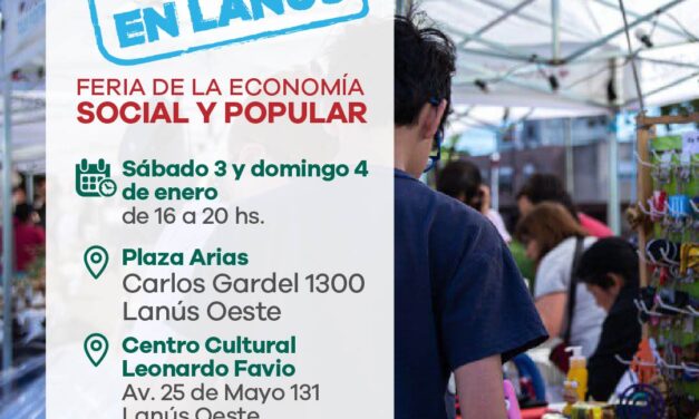 Llega potra edición de "Hecho en Lanús", la feria de la Economía Social y Popular