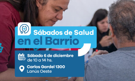 Lanús Gobierno lleva al Oeste deol distrito los "Sábados de Salud en el Barrio"