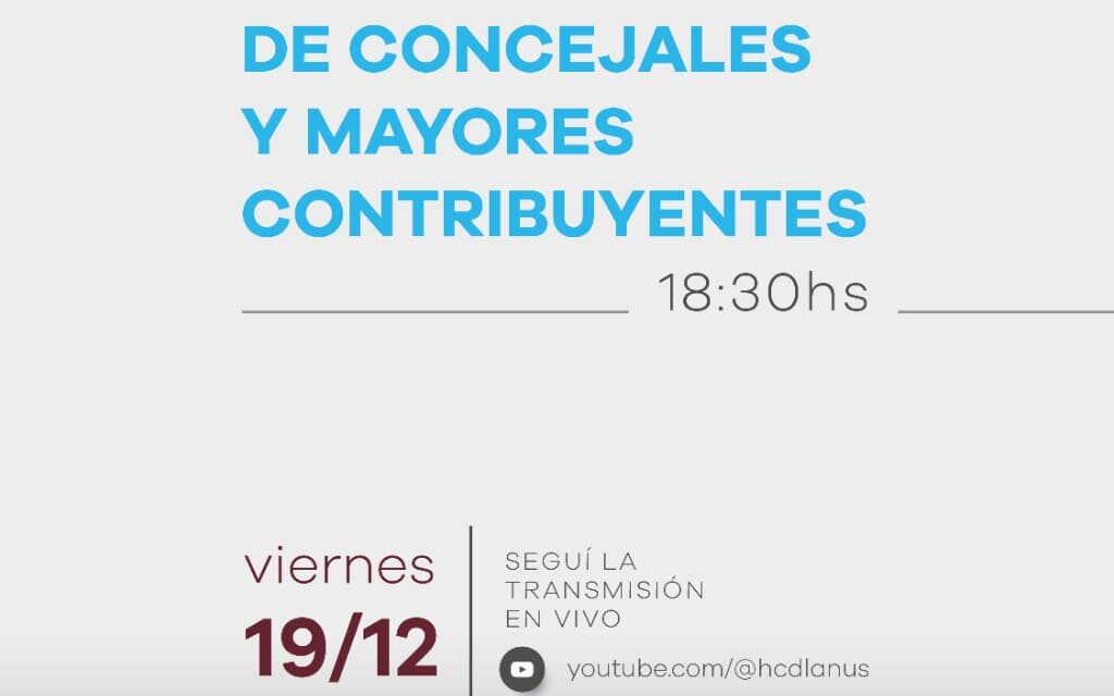 Se viene la Asamblea de Mayores Contribuyentes en Lanús y habrá transmisión en vivo