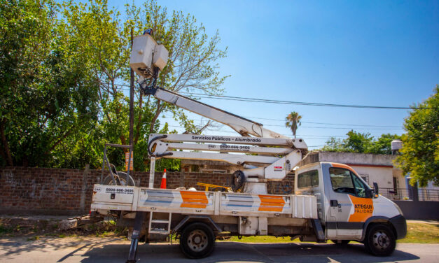 Continúa el recambio de luminarias en Berazategui