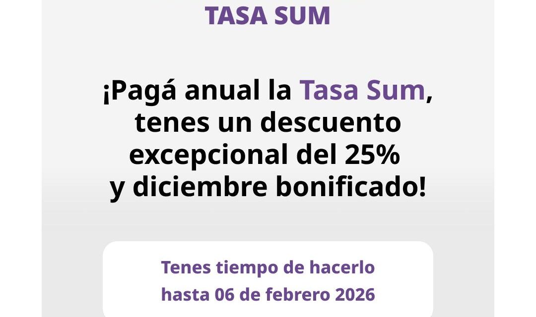 La Comuna extendió el Pago Anual de la Tasa de Servicios Urbanos Municipales de Quilmes