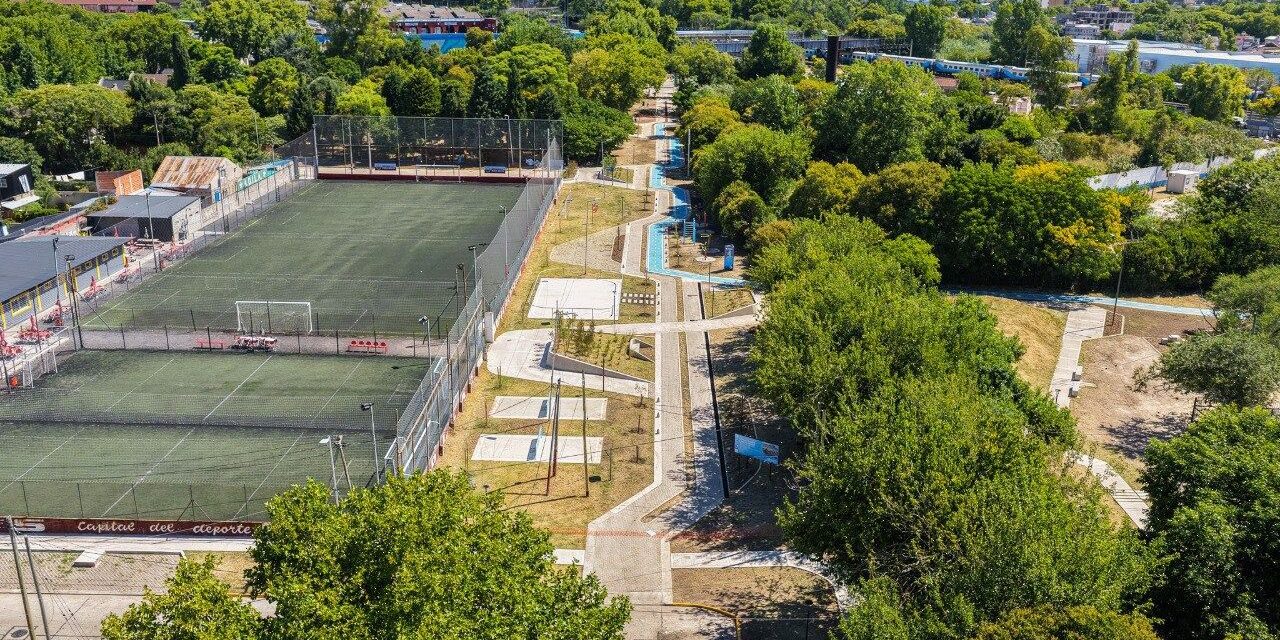 Se inauguró en Lanús el nuevo Paseo Lineal Ferré en el Parque Central Las Colonias de Escalada