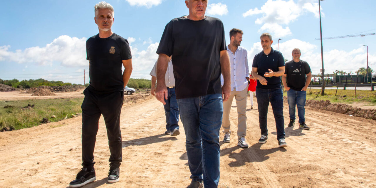 El intendente Balor visitó la obra de la nueva bajada de la Autopista en Hudson