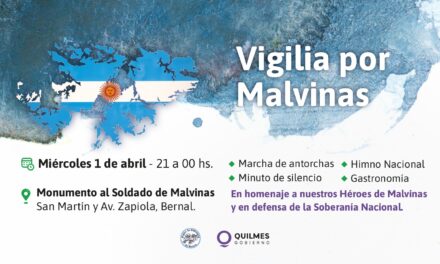 Quilmes realiza una vigilia por el Día del Veterano y los Caídos en Malvinas
