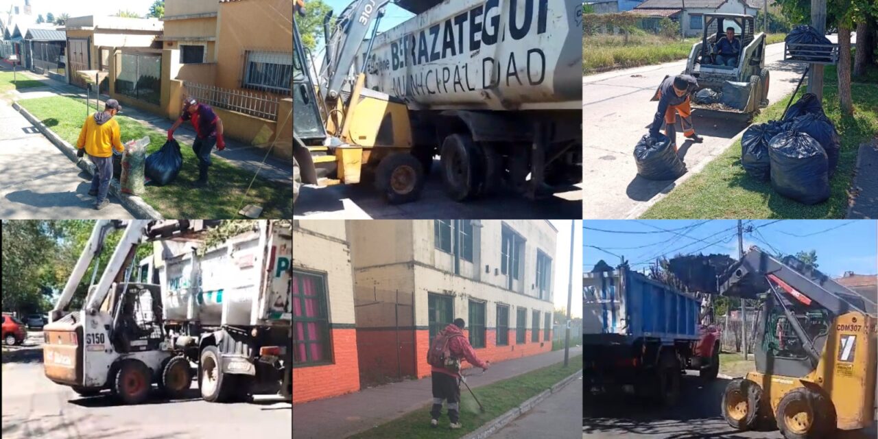 Diferentes operativos de limpieza urbana en distintos puntos de Berazategui