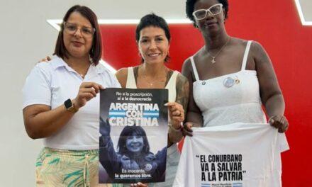 Mayra en Brasil con mujeres del PT para intercambiar visiones políticas "y pedir por la libertad de Cristina"
