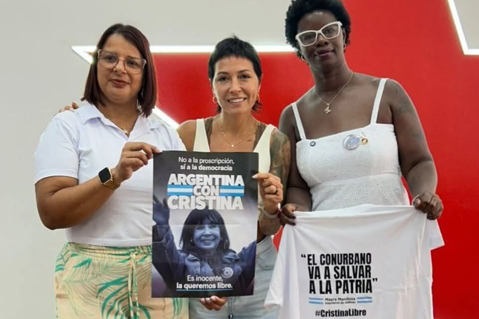Mayra en Brasil con mujeres del PT para intercambiar visiones políticas "y pedir por la libertad de Cristina"