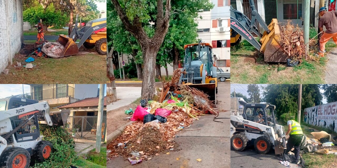 Siguen los trabajos de limpieza en los barrios de Berazategui
