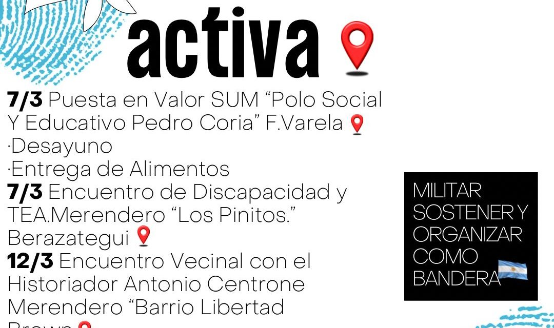 Durante todo Marzo, el Polo Social y Productivo Pedro Coria honrará la memoria en varios distritos