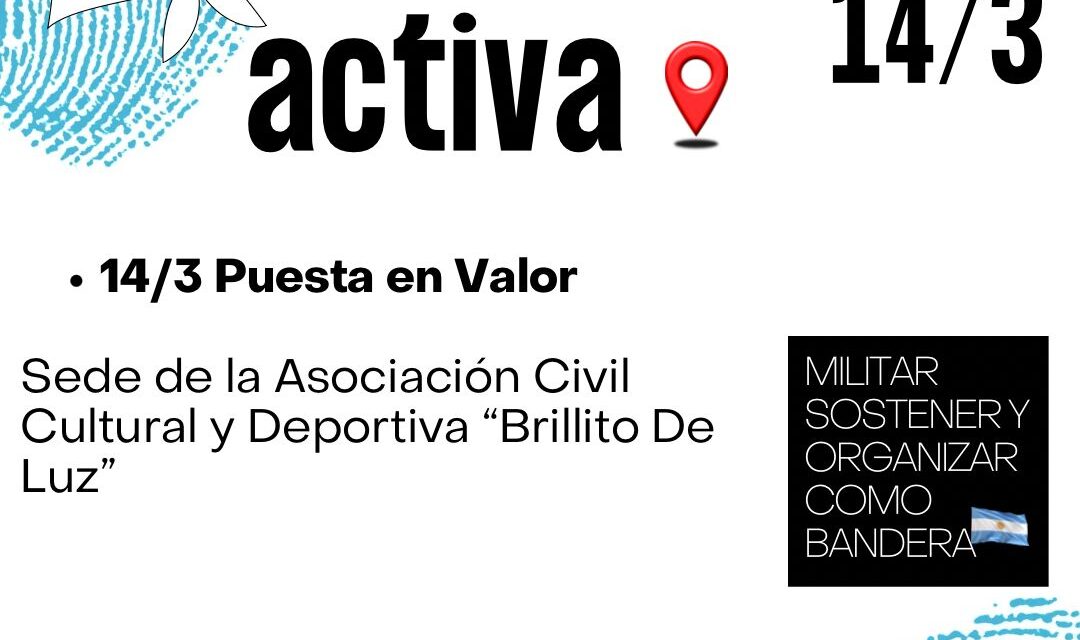 Este sábado, Jornada "Memoria Activa" en Florencio Varela