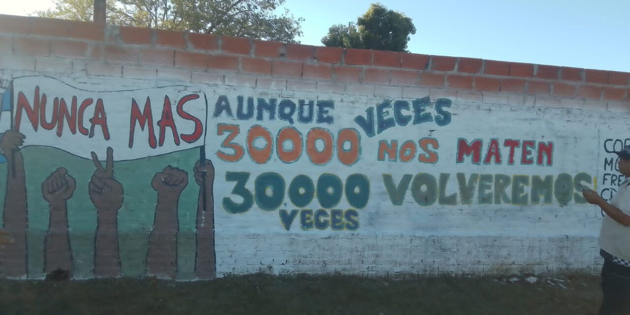 Mural por la memoria 50 años del golpe