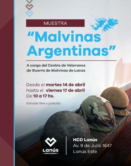 El HCD Lanús invita a la muestra “Malvinas Argentinas”