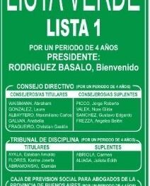 Abogados / Lista Verde: Todos sus candidatos