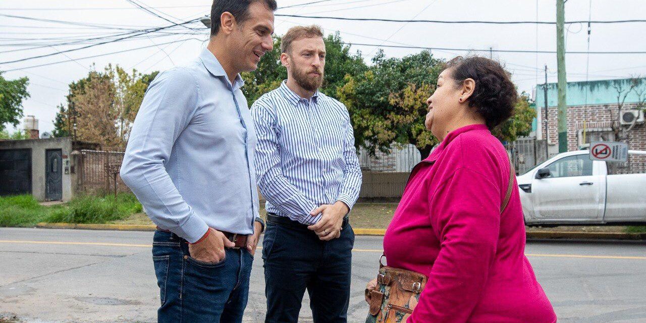 Julián Alvarez y Federico Otermín recorrieron las obras de Corredor Lynch