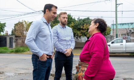 Julián Alvarez y Federico Otermín recorrieron las obras de Corredor Lynch