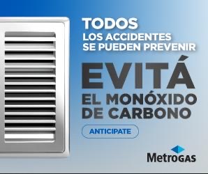 La empresa MetroGAS refuerza la prevención para evitar intoxicaciones por monóxido de carbono