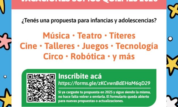 Ya se reciben propuestas artísticas para estas Vacaciones de Invierno en Quilmes