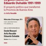 Eduardo Duhalde reaparece en la UNLa