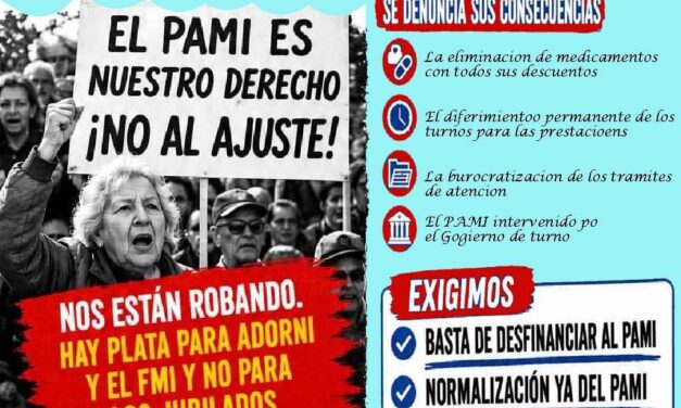 Jubilados convocan a concentración nacional frente al PAMI para el 21 de mayo contra el ajuste