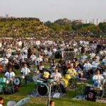 Más de 500 bateristas tocaron juntos por primera vez en Buenos Aires