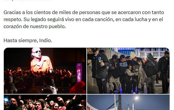 El intendente Ferraresi agradeció el "respeto" con el que se despidió al Indio en su última Misa de Domínico
