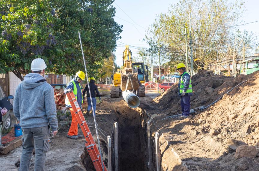 Importante obra de red cloacal en Hudson