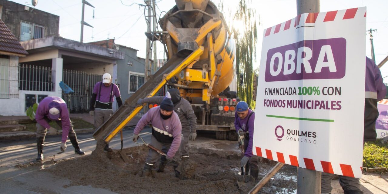 Avanzan en el oeste quilmeño numerosas tareas de bacheo
