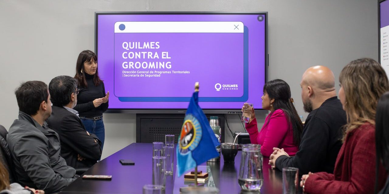 Informe del Municipio de Quilmes sobre Grooming junto a la presentación del Taller "Enlaces Seguros"