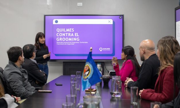 Informe del Municipio de Quilmes sobre Grooming junto a la presentación del Taller "Enlaces Seguros"