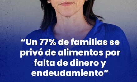 Silvia Saravia: "Un 77% de familias se privó de alimentos por falta de dinero y endeudamiento"