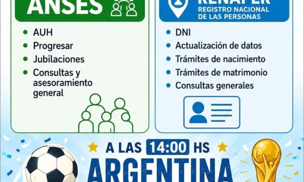 Lunes22: Operativo de ANSES y Renaper + pantalla gigante para Argentina - Austria en El Fortín Quilmes