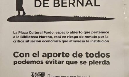 QUE PASA EN LA BIBLIOTECA MORENO DE BERNAL QUE DE GOLPE NECESITA SALVAR UNA PLAZA PORQUE NECESITA MUCHA ECONOMICA.