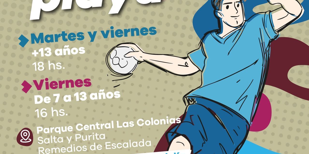 Lanús Gobierno invita a las clases de 'handball playa' en el Parque Central Las Colonias