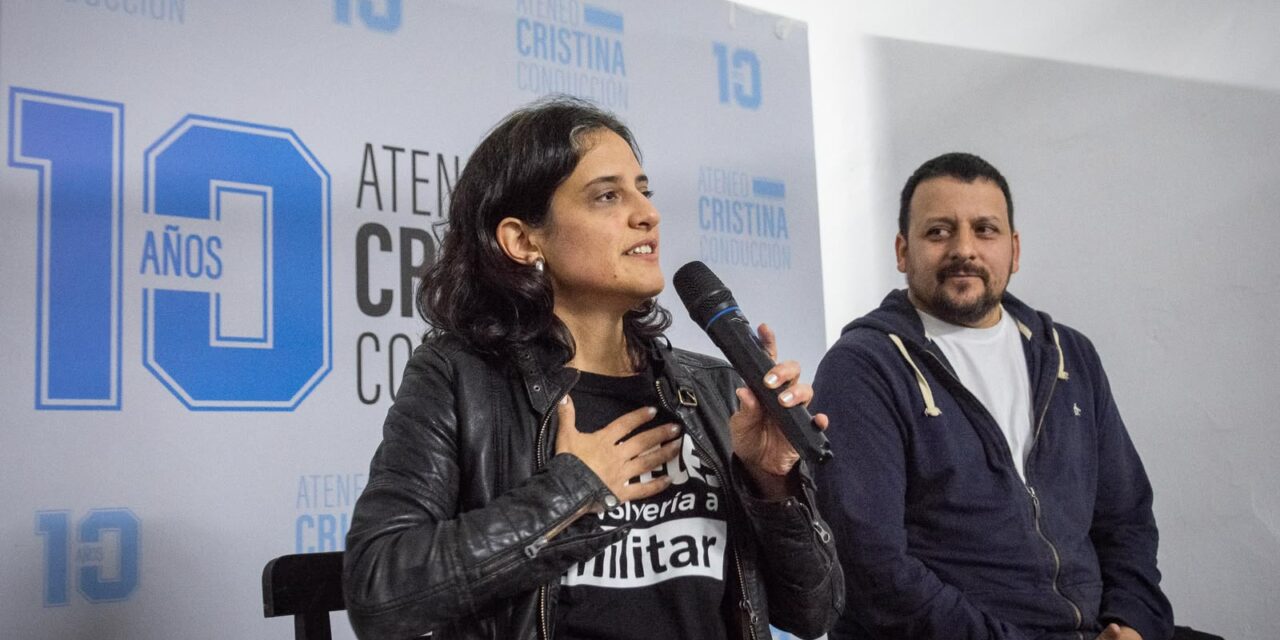 A un año de la condena de Cristina, Emmanuel Santalla y Lucia Cámpora encabezaron encuentro en Avellaneda