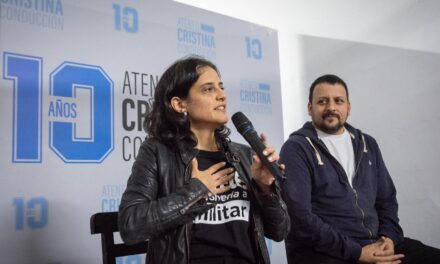 A un año de la condena de Cristina, Emmanuel Santalla y Lucia Cámpora encabezaron encuentro en Avellaneda